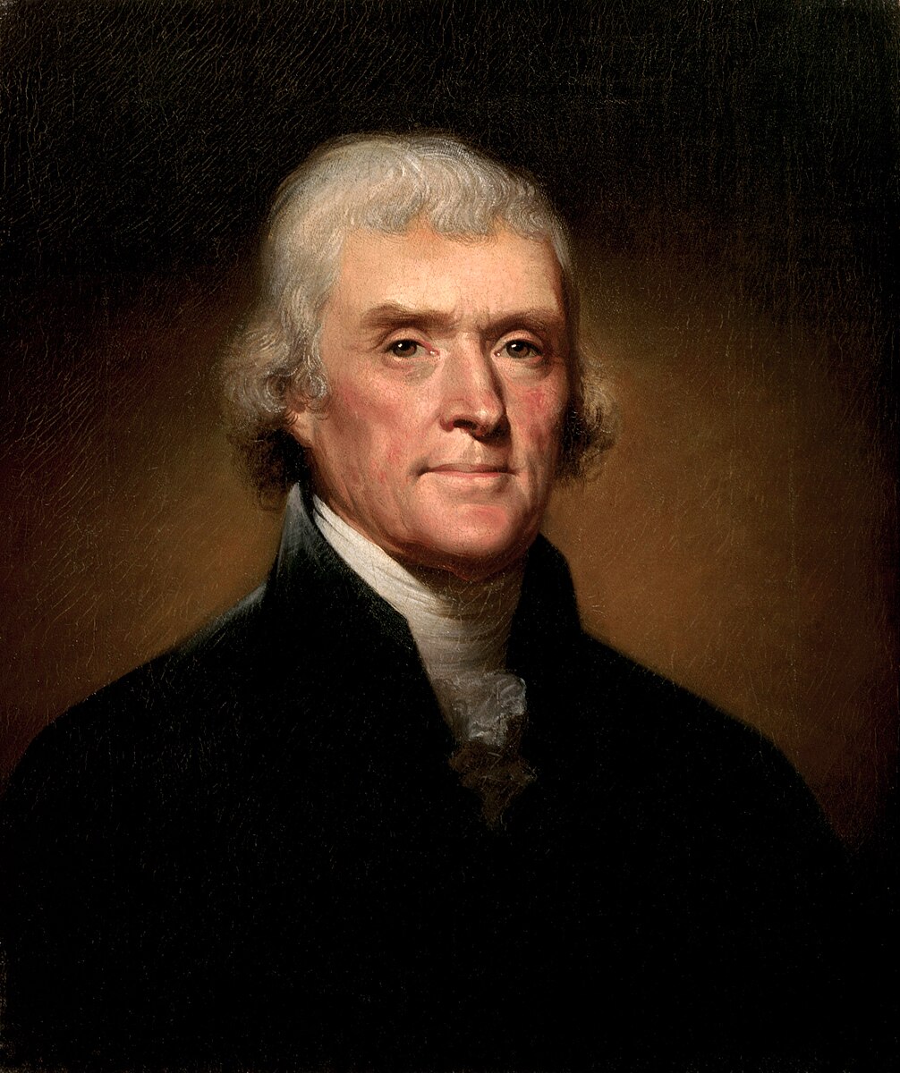 Thomas Jefferson, third President of the United States